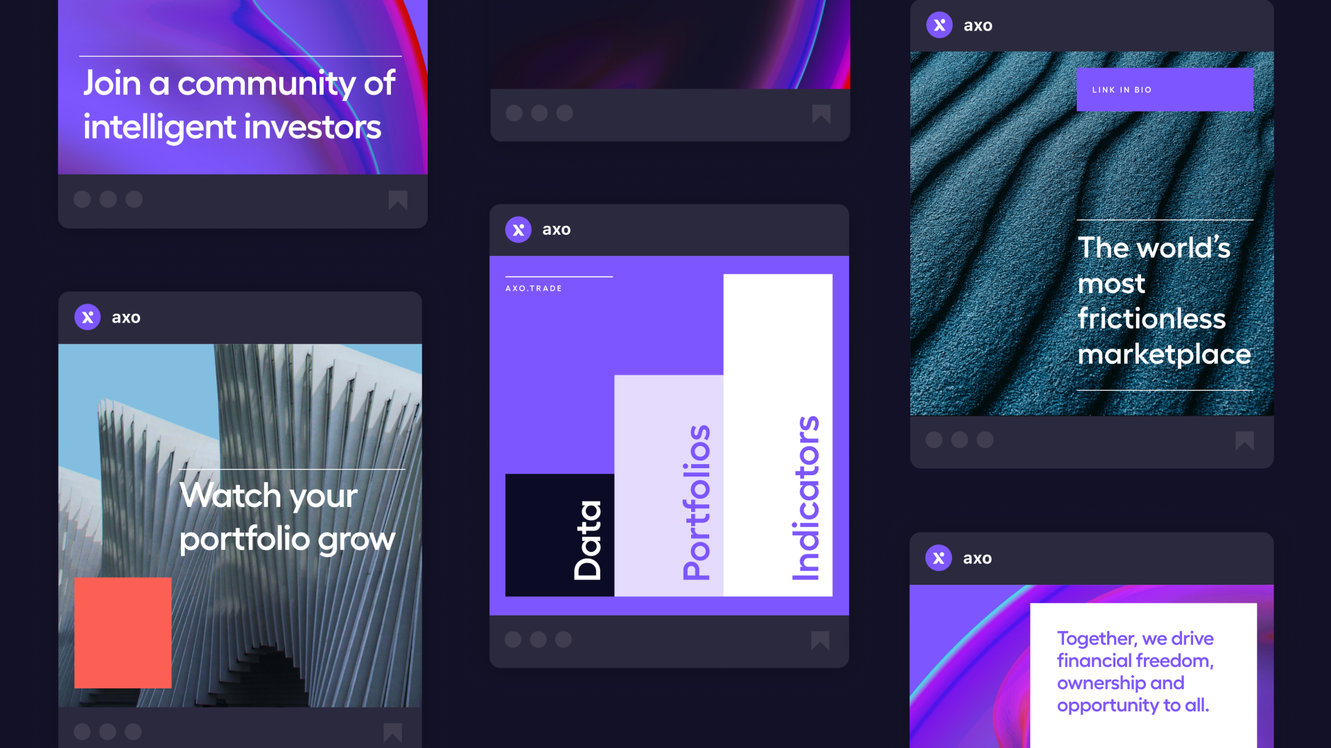 Several examples of activations of the new brand expression on social media.