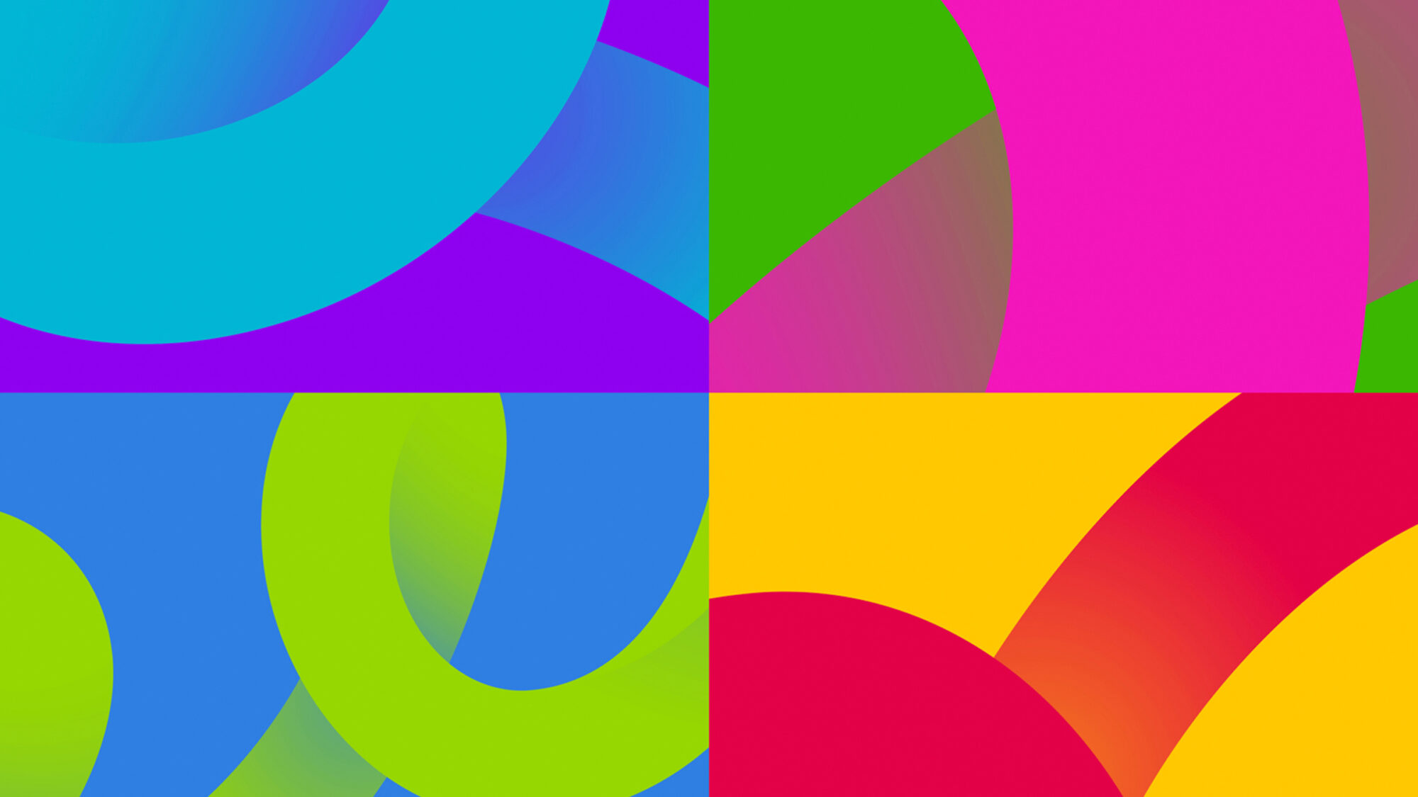 The bold colour palette conveys energy and confidence.