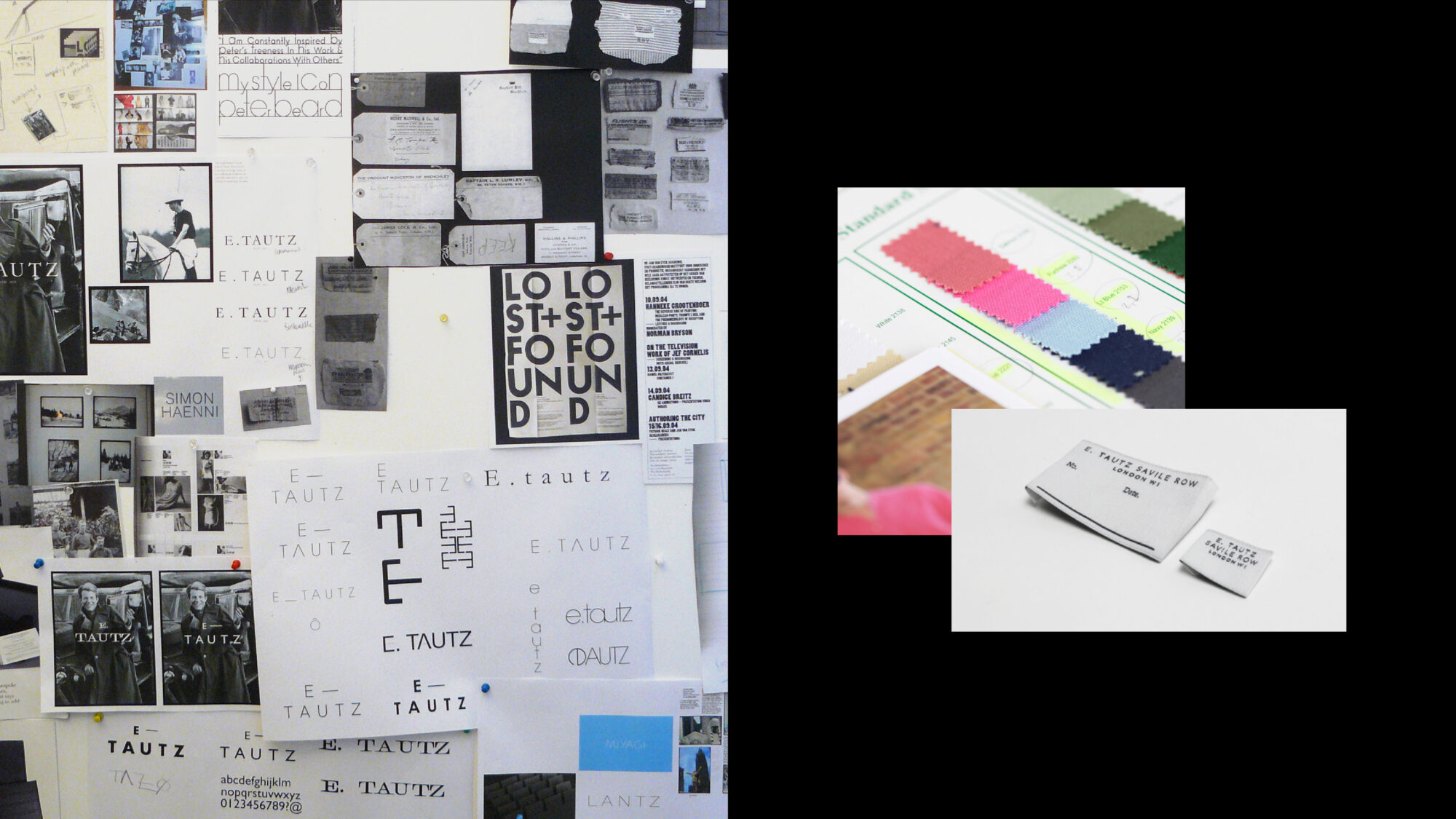 A white board showcasing the creative exploration behind the new brand expression.