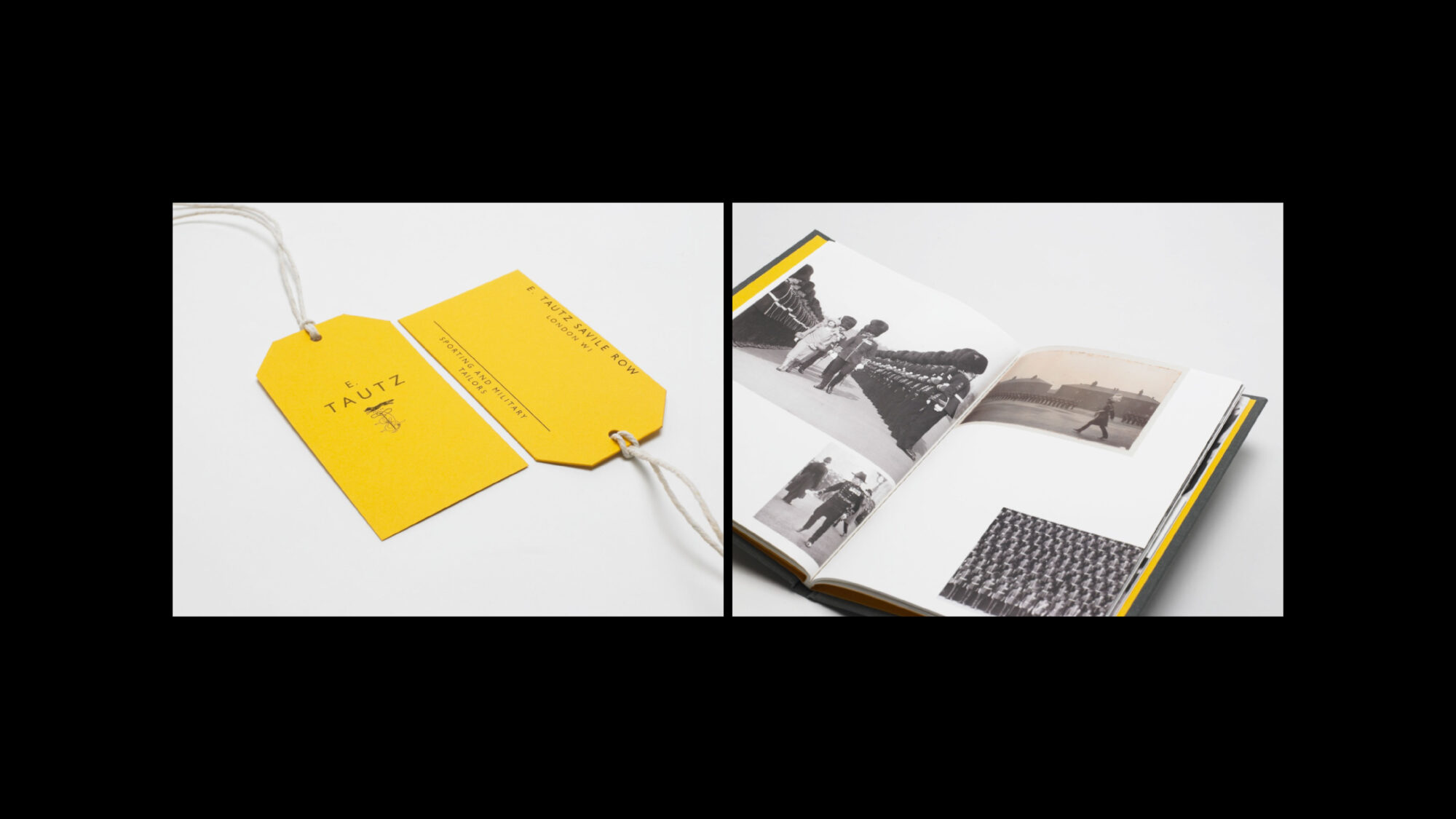 Vintage clothing labels, describing E. Tautz as 